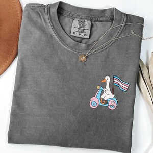 Trans Rights Shirt, Transgender Ally Shirt, Comfort Colors Pride Shirt, LGBTQ Gift, Cute Goose Shirt, Equal Rights T-shirt, Queer T-shirt