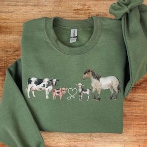 Country Vet Sweatshirt, Vet Tech Sweater, Farm Veterinarian Gift, Veterinary Technician, Vet Med Crewneck, Vet Student Graduation Gift