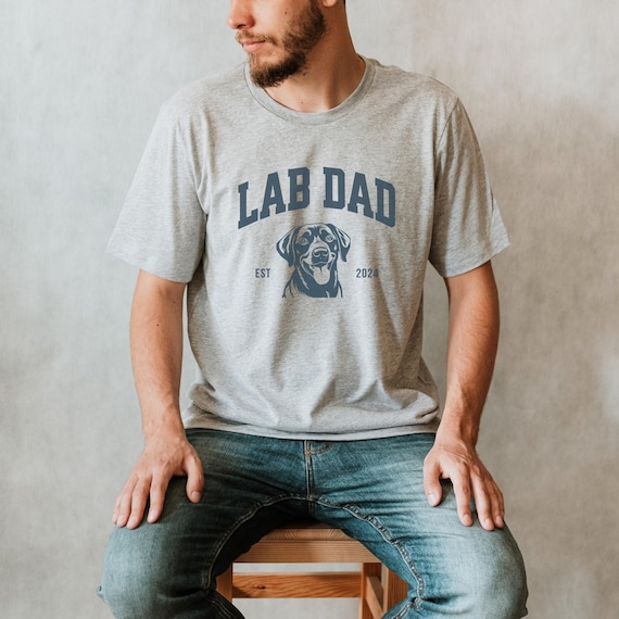 Personalized Lab Shirt, Labrador Lover Gift, Labrador Retriever Dad Tshirt, Men's Shirt, Labrador Dog Owner Gift for Him, Husband Gift