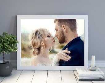 Oil Painting Wedding Gift from photo Custom Artwork Anniversary Gift Personalized digital painting on canvas or print