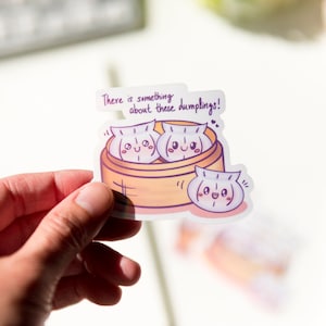 Garnalenbol Dim Sum Sticker | Leuke vinyl gestanst sticker - schattige Dim Sum voedselsticker