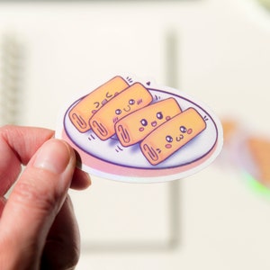 Frühlingsrolle Dim Sum Sticker | Niedlicher Vinyl Die Cut Aufkleber - Entzückender Dim Sum Food Sticker