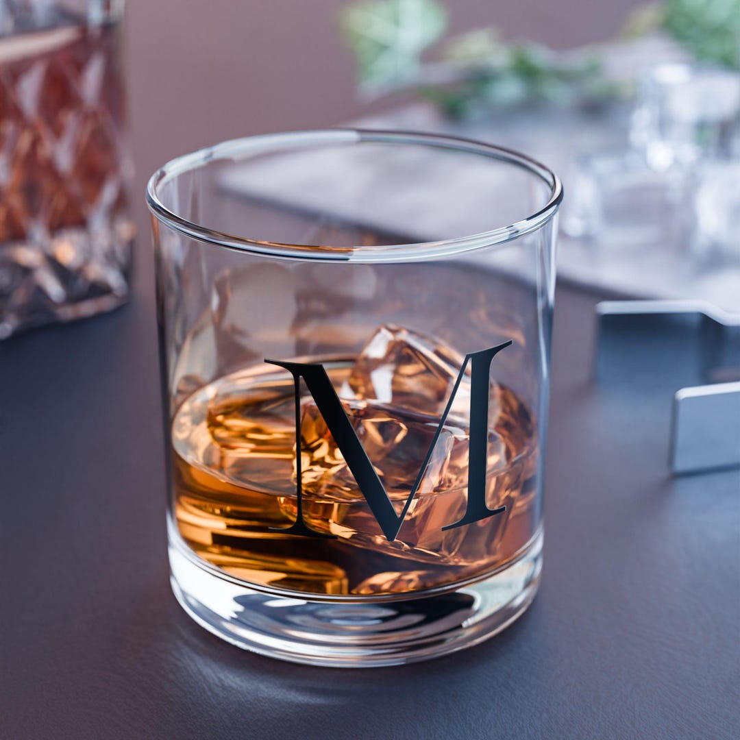 Classic Rocks Glass Personalized Classic Rocks Glass, Custom Whiskey Tumbler, Elegant ...
