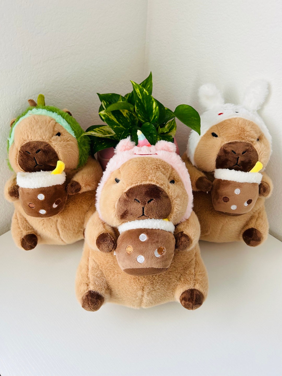 Boba Drinking Capybara Plushies - Etsy