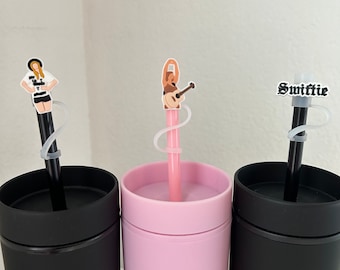 Set of (4) Taylor Swift Inspired Straw Toppers