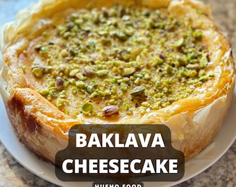 Receta de tarta de queso turca con baklava