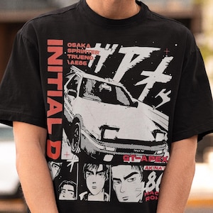 Initial D Shirt, Fujiwara Drift Racing Tee, JDM Car Culture Anime Unisex T-Shirt, Street Racing Japanese Manga Graphic, 90s Retro Racer Gift