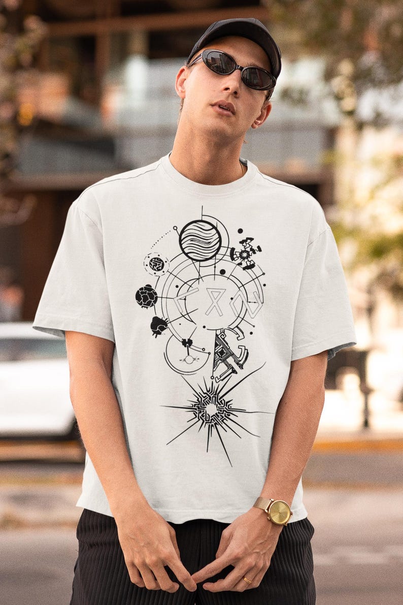 Outer Wilds Gaming-tröja, Indie Space Exploration Video Game-t-shirt, Retro Sci-Fi-grafik-tröja, Kosmisk Äventyrs-Gamer-gåva Unisex-tröja White