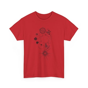 Outer Wilds Gaming-tröja, Indie Space Exploration Video Game-t-shirt, Retro Sci-Fi-grafik-tröja, Kosmisk Äventyrs-Gamer-gåva Unisex-tröja Red