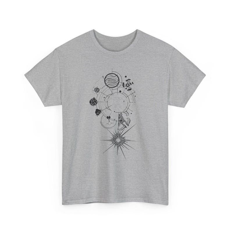 Outer Wilds Gaming-tröja, Indie Space Exploration Video Game-t-shirt, Retro Sci-Fi-grafik-tröja, Kosmisk Äventyrs-Gamer-gåva Unisex-tröja Sport Grey