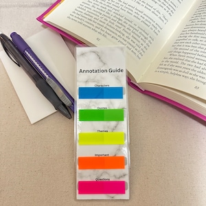 Annotation Bookmark |Annotation Guide | Classic Book Reader | Reading Supplies | Book Tabs | Bookmark | Book Gifts
