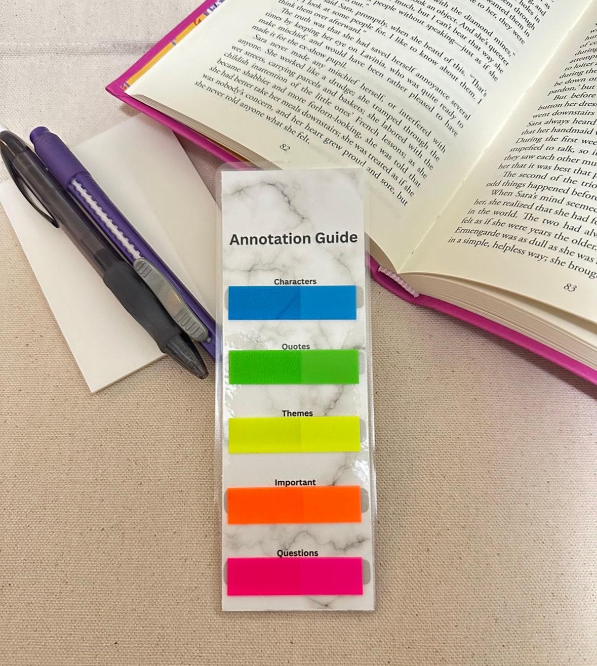 Annotation Bookmark With Tabs Kit, Book Annotating Supplies, Popular Unique  Gifts for Her, Book Accessories, Reading Supplies 