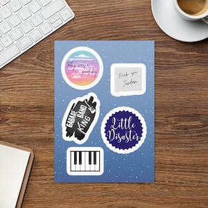 Something Corporate Jacks Mannequin Andrew McMahon in the Wilderness Sticker Sheet | Andrew McMahon Inspired Stickers