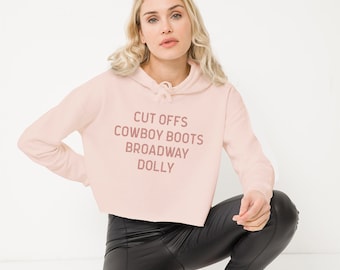 Country Music Fans, Bachelorette Parties, Nashville Fans, This Country Women's Crop Hoodie in Pink, White or Black is the best! Bridal party