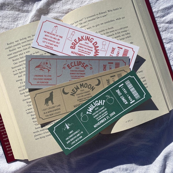 The Twilight Saga | Love Quotes | Ticket Style Bookmark