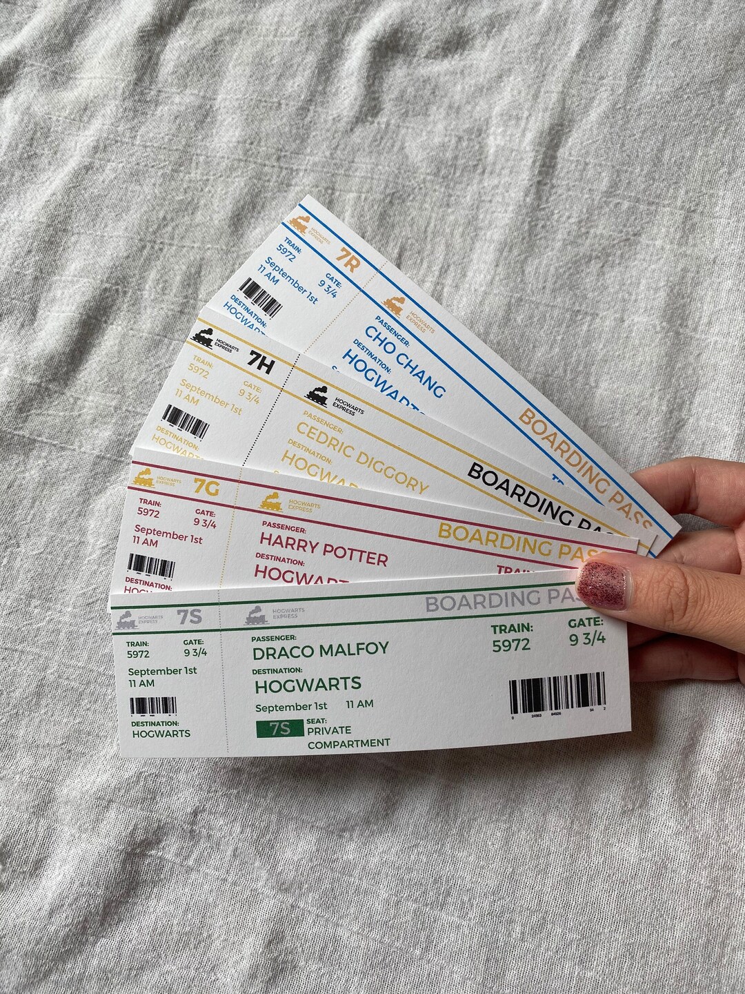 Hogwarts Express Boarding Pass Harry Potter Bookmarks Etsy