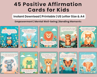 Positive Affirmation Cards Gift cards gift for kids gift for parents kids encouragement positive beliefs birthday gift self-care gift