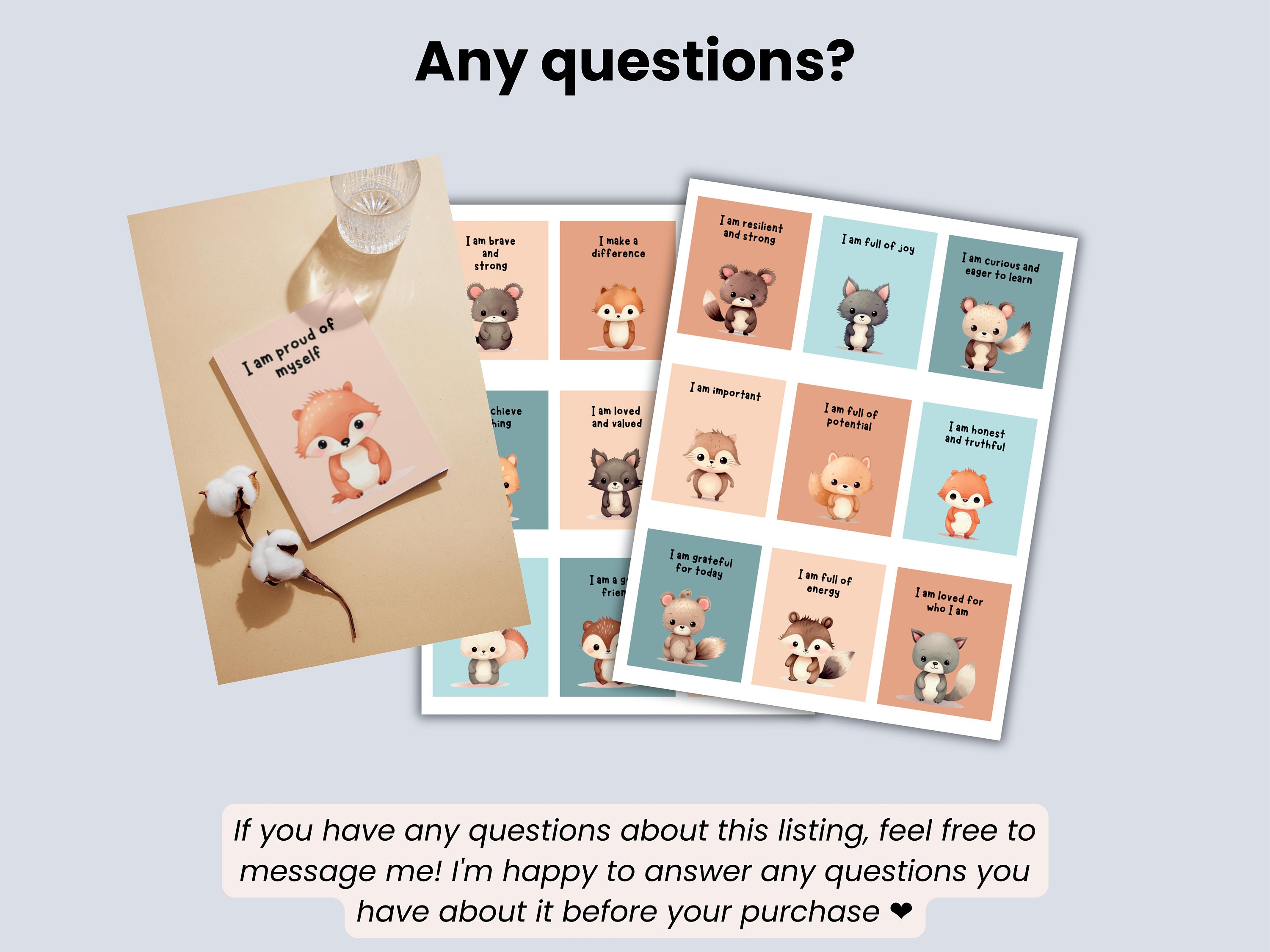 45 Printable Positive Affirmation Cards for Kids, Empowering Kids ...
