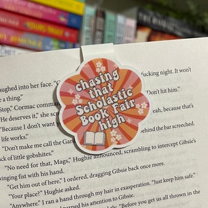 Chasing That Scholastic Book Fair High | Holographic Magnetic Bookmark | Book Club Bookmark | Bookish Gift | Book Merch