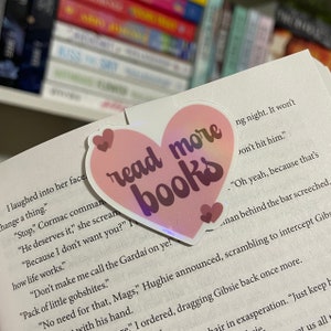 Read More Books | Holographic Magnetic Bookmark | Book Club Bookmark | Bookish Gift | Reader Gifts | Book Merch | Book Club Bookmark