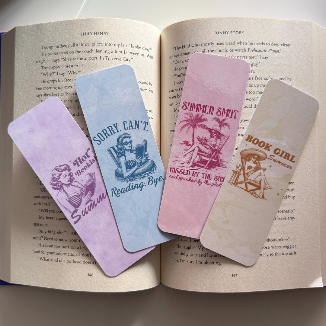 Retro Summer Laminated Bookmark | Handmade Bookmark | Book Club ...