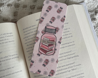 Book Anti Depressant Laminated Bookmark | Book Gift | Bookmark | Book Club Bookmark