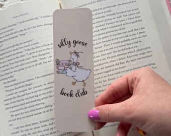 Silly Goose Book Club Bookmark | Handmade Bookmark | Book Club Bookmark | Bookish Gift