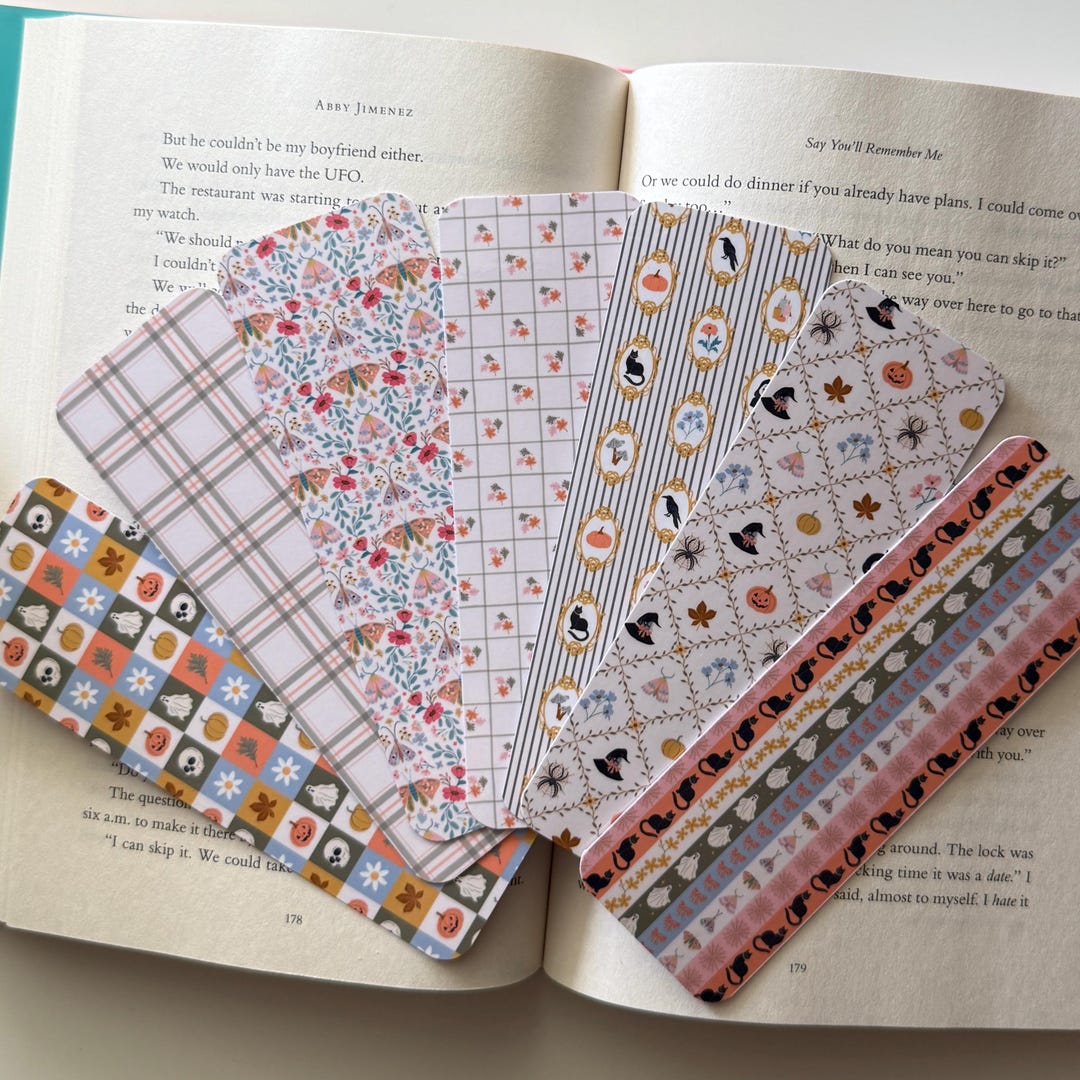 Cute Halloween Patterns Bookmarks | Handmade Bookmark | Laminated ...