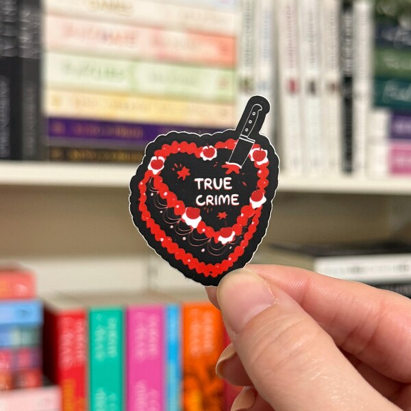 True Crime Cake Waterproof Kindle Sticker | E-Reader Sticker | Book Merch | Laptop Sticker | Bookish Gift | Book Lover