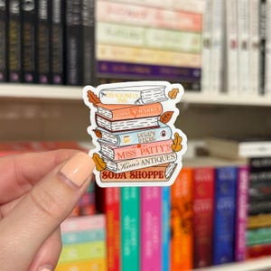 Gilmore Book Stack | Waterproof Kindle Sticker | E-Reader Sticker | Book Merch | Laptop Sticker | Bookish Gift