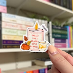 Smells Like a Gilmore Rewatch | Waterproof Kindle Sticker | E-Reader Sticker | Book Merch | Laptop Sticker | Bookish Gift