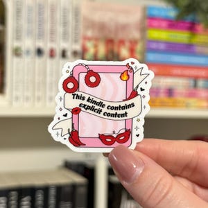 This Kindle Explicit Content | Waterproof Kindle Sticker | E-Reader Sticker | Book Merch | Laptop Sticker | Bookish Gift | Book Lover