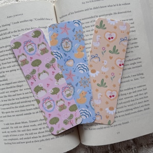 Cute Animal Bookmark | Handmade Bookmark | Laminated Bookmark | Bookish Gift | Book Lover | Librarian Gifts | Frog | Duck | Goose
