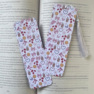 Girly Things Laminated Bookmark | Tassel Bookmark | Double Sided Bookmark | Laminated Bookmark | Bookish Gift | Cute Bookmark