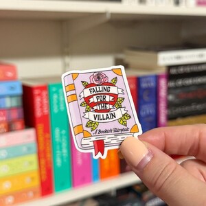 Falling For The Villain | Waterproof Kindle Sticker | E-Reader Sticker | Book Merch | Laptop Sticker | Bookish Gift | Book Lover