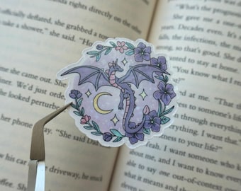 Purple Dragon | Waterproof Kindle Sticker | E-Reader Sticker | Book Merch | Bookish Gift | Book Lover