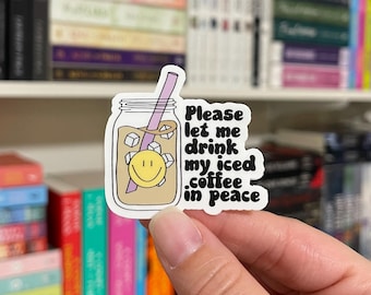 Coffe Lover | Waterproof Kindle Sticker | E-Reader Sticker | Book Merch | Laptop Sticker | Bookish Gift | Book Lover