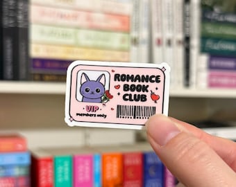 Romance Book Club | Waterproof Kindle Sticker | E-Reader Sticker | Book Merch | Laptop Sticker | Bookish Gift | Book Lover