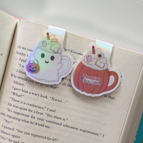 Ghost Mug | Holographic Magnetic Bookmark | Book Club Bookmark | Bookish Gift | Book Merch | Cute Bookmark
