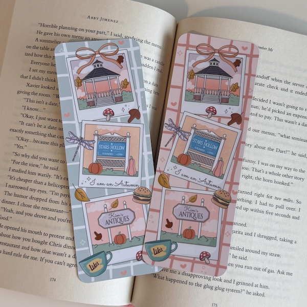 Stars Hollow Bookmark | Handmade Bookmark | Laminated Bookmark | Bookish Gift | Book Lover | Librarian Gifts | Fall Bookmarks
