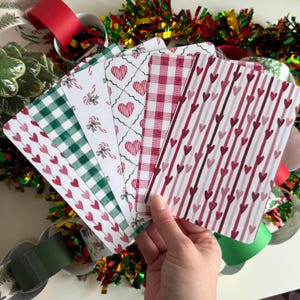 Christmas Hearts and Gingham  Kindle Insert | Kindle Paperwhite | Kindle Basic | Cute Kindle Insert | Christmas Kindle Accessories
