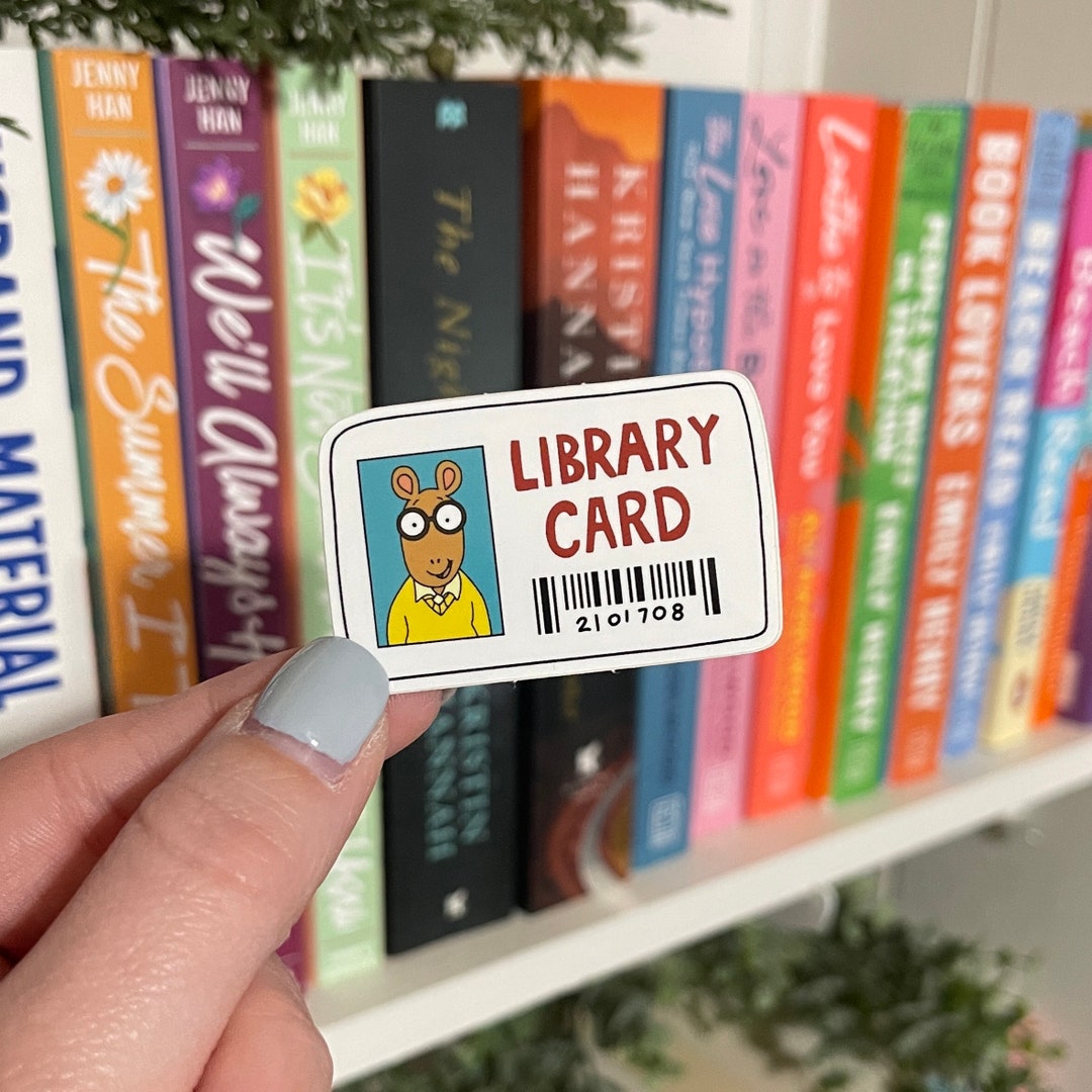 Arthur Library Card Vinyl Sticker Bookish Sticker Kindle Sticker Reader ...
