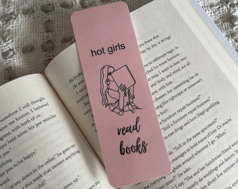 Hot Girls Read Books Laminated Bookmark | Hot Girls Read | Book Club Bookmark | Book Gift