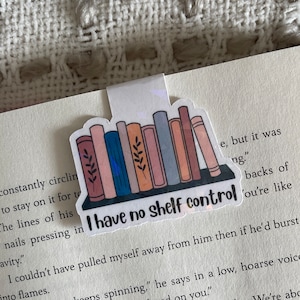 I Have No Shelf Control Holographic Magnetic Bookmark | Book Club Bookmark | Book Gift | Holographic | Magnetic Bookmark