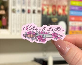 Villains Do It Better | Waterproof Kindle Sticker | E-Reader Sticker | Book Merch | Laptop Sticker | Bookish Gift | Book Lover