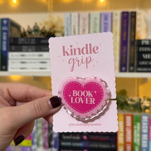 Book Lover Kindle Grip: Acrylic Phone & Tablet Holder