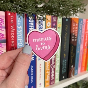 Enemies to Lovers | Vinyl Sticker | Kindle Sticker | Reader Sticker | Laptop Sticker | Romance Reader Sticker | E-Reader Sticker