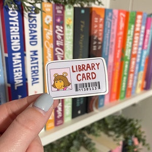 DW Library Card | Vinyl Sticker | Bookish Sticker | Kindle Sticker | Laptop Sticker | Reader Sticker