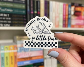 So Many Books So Little Time | Kindle Sticker | E-Reader Sticker | Bookish Merch | Book Lover Gift