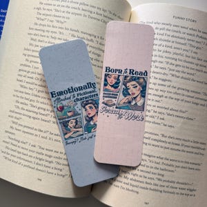 Retro Laminated Bookmark | Handmade Bookmark | Book Club Bookmark | Bookish Gift